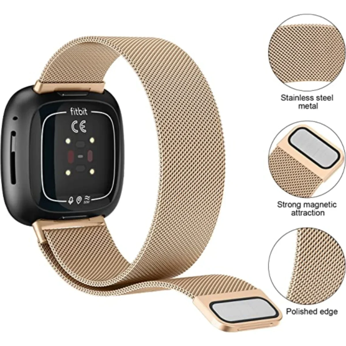 Fitbit Versa için Milanese kay - Milanese Loop Magnetic incelemesi ve fiyatı