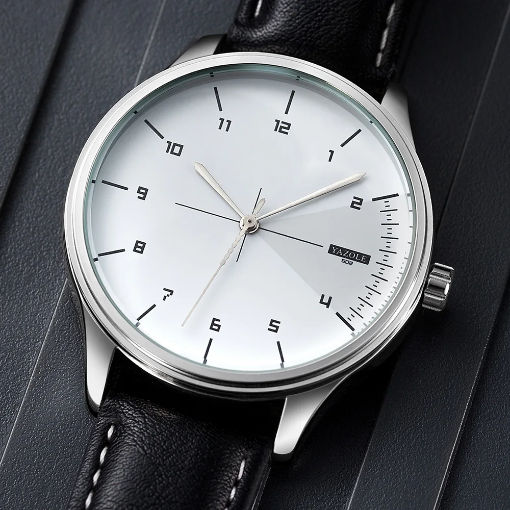 Üst Düzey Marka YAZOLE Erkekle - Leather Watch Band Men incelemesi ve fiyatı
